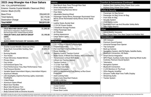 jeep wrangler 4xe 2023 1C4JJXP69PW555461 image jeep wrangler 4xe 2023 1C4JJXP69PW555461 image